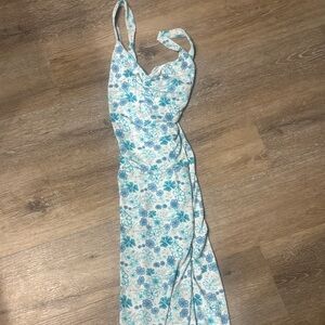 Floral Blue and White Women's Dress